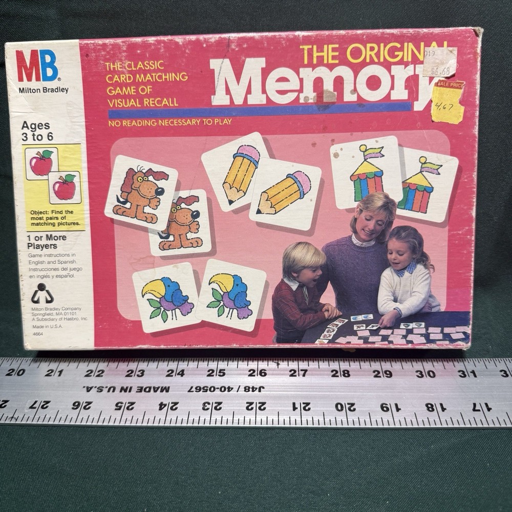 1986 Milton Bradley The Original Memory Game Vintage Ravensburger Complete
