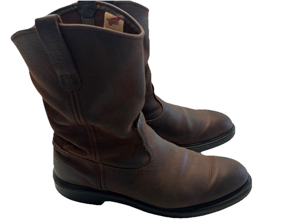 Red Wing Mens Size 13D Brown Leather Pecos 1159 Super Sole Work Boots USA Made