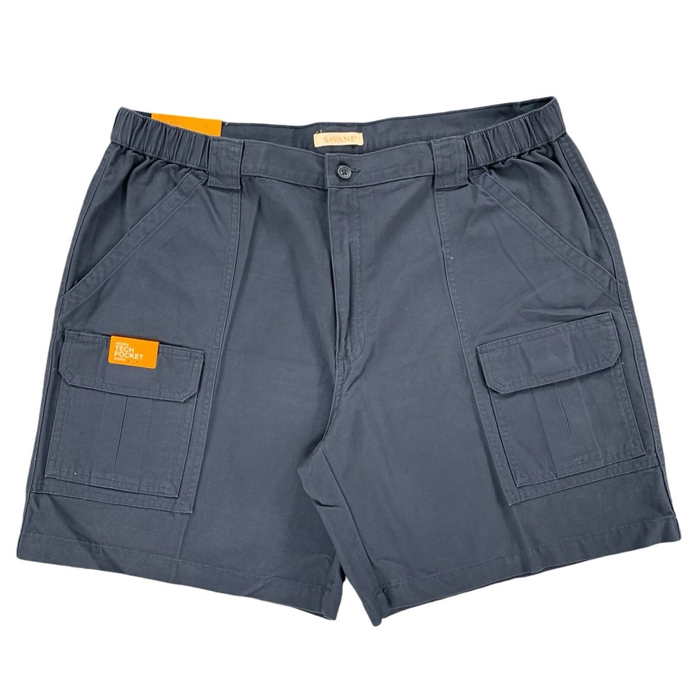 Savane Hiking Shorts Mens 40x8 Comfort Cargo Navy Blue Hiking Walking