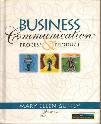 Business Communication: Process - Hardcover, by Guffey Mary Ellen - Very Good
