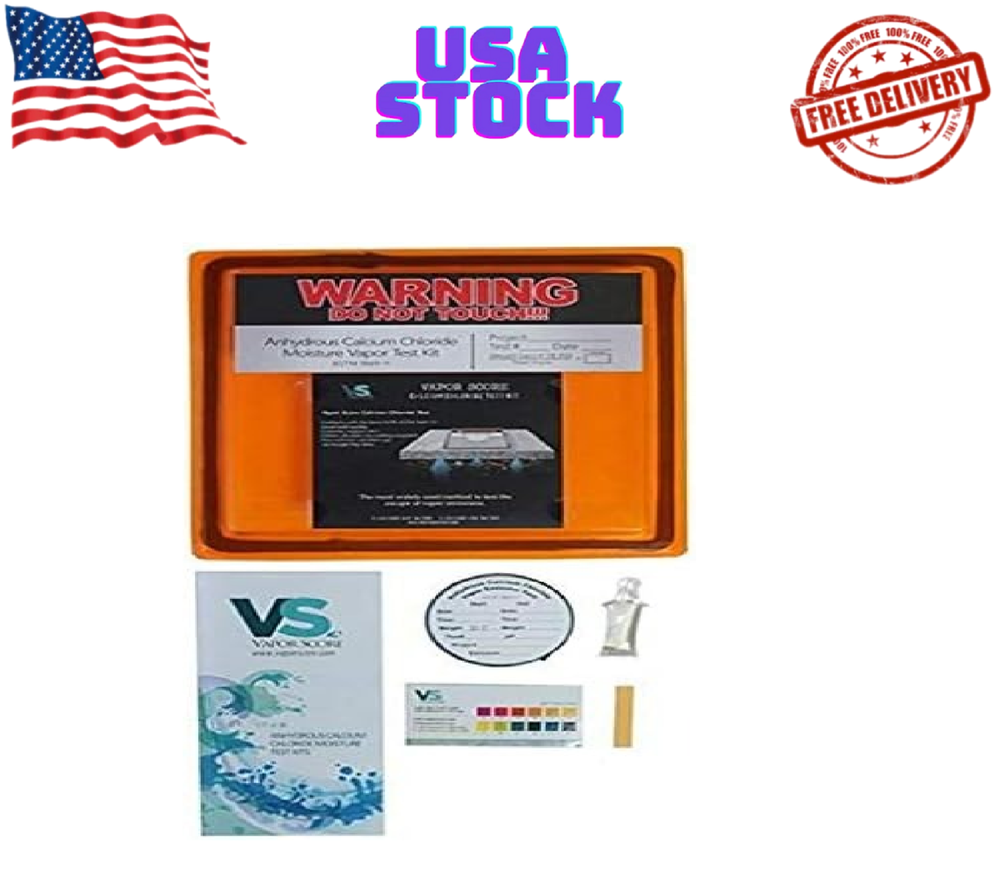 3-Pack Calcium Chloride Moisture Test Kit for Concrete Floors