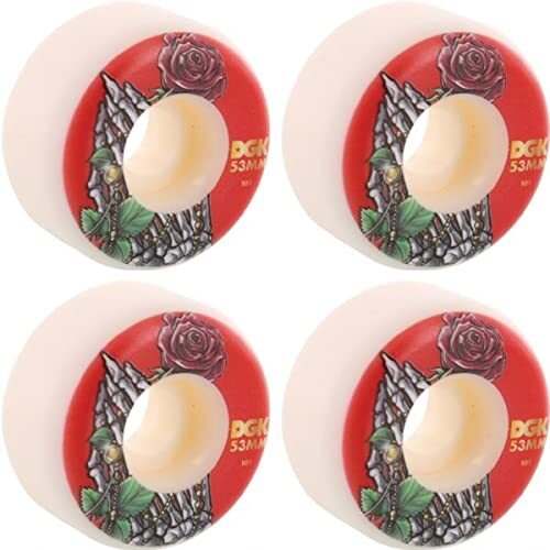 DGK Divine White Skateboard Wheels 53mm 101a 4-Pack