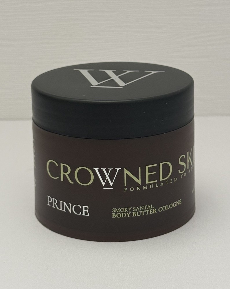 Crowned Skin Prince Body Butter Smoky Santal 4.4oz Organic Shea Jojoba Blend