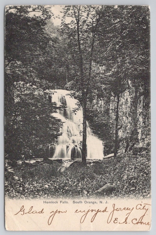 Hemlock Falls South Orange NJ 1906 Postcard Newark News Co. Waterfall