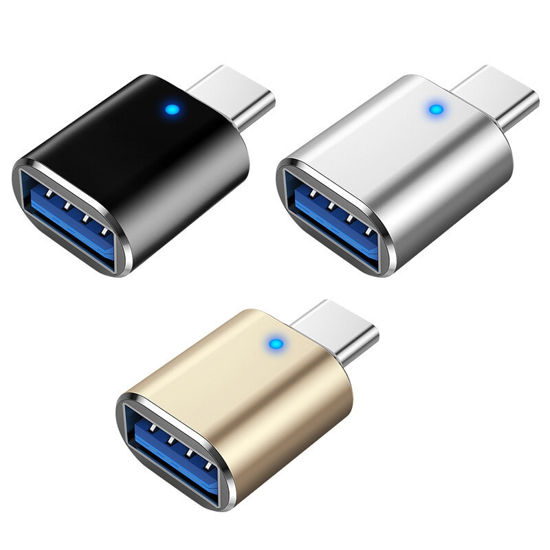 OTG Adapter Type C to USB3.0 Connector with Indicator Male to Female Converter
