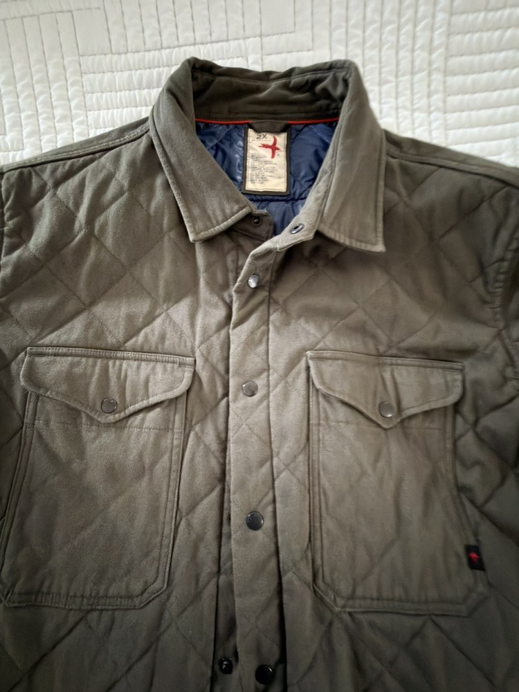 Relwen Insulated Quilted Moleskin Twill Shirt Jacket Size 2X-Excellent condition