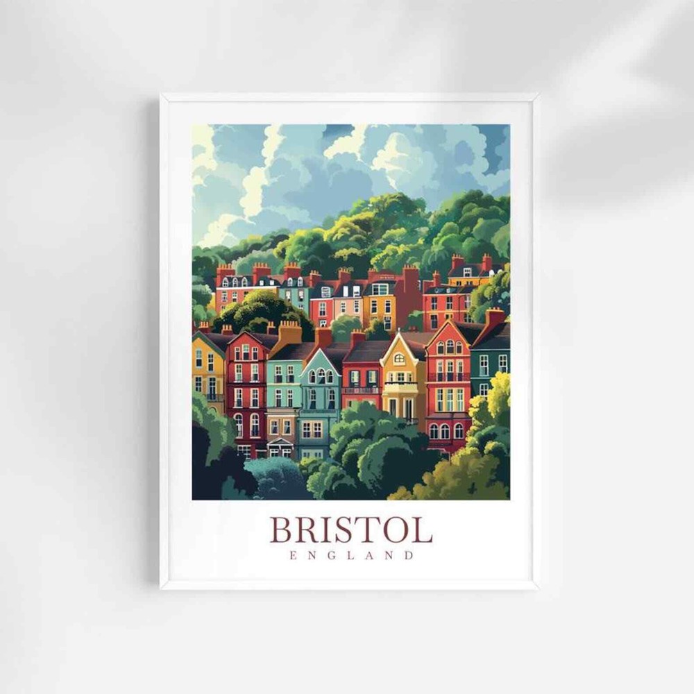 Bristol City Travel Print Wall Art England Wall Hanging Home Dcor Bristol Gift