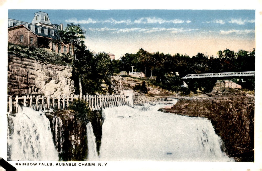 Rainbow Falls, Ausable Chasm, NY Postcard