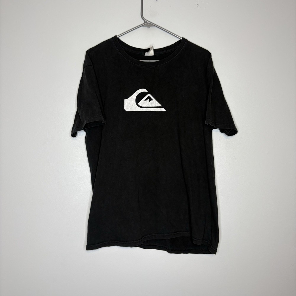 Vintage Y2K Quicksilver Abstract Wave Graphic Double Sided T Shirt Men’s Large-image