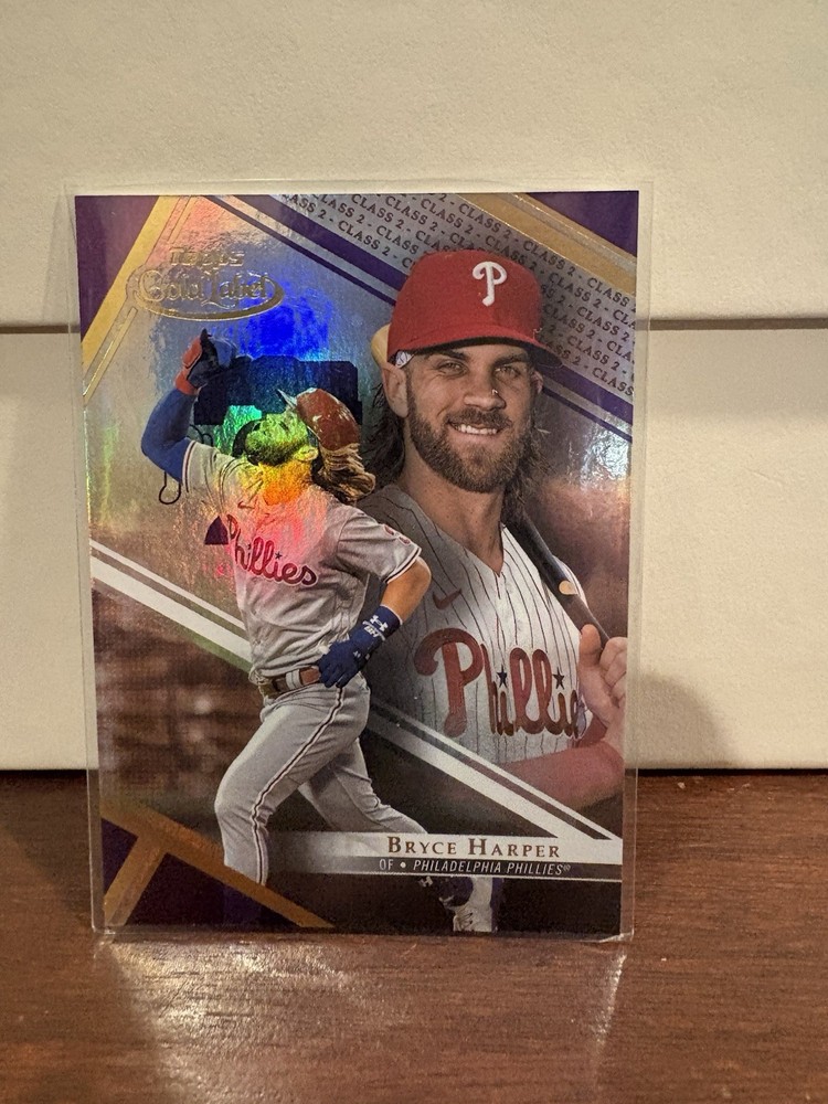 2021 Topps Gold Label - Bryce Harper #82 Class  2 Purple /75