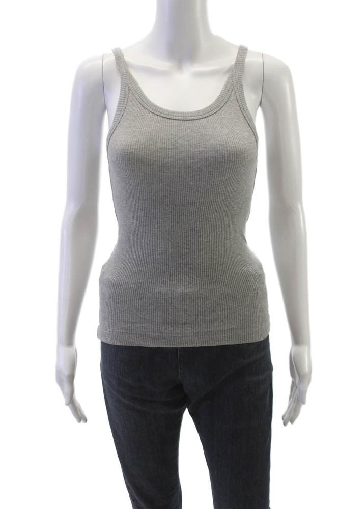 Perfect White Tee Womens Gray Scoop Neck Sleeveless Tank Size XSFree Shipping in US $100+ Orders | $6.95 Orders Below