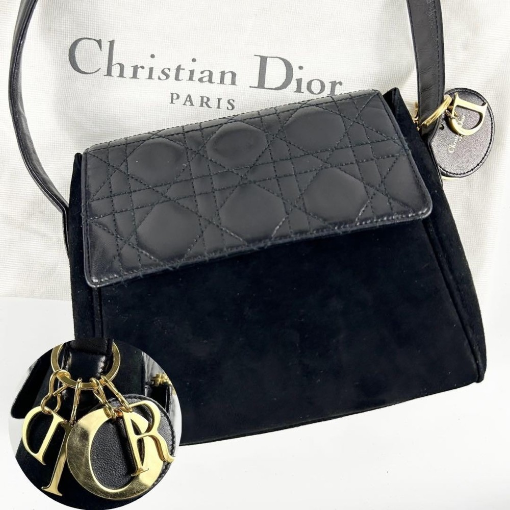 Vintage Lady Dior Cannage Leather Shoulder Bag for Women New Handbag