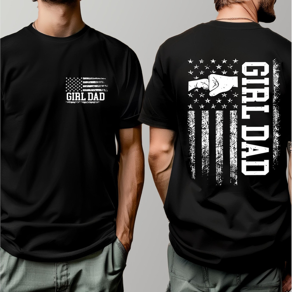 Girl Dad Club Shirt Father's Day Gift From Daughter Funny New Daddy Graphic Tee