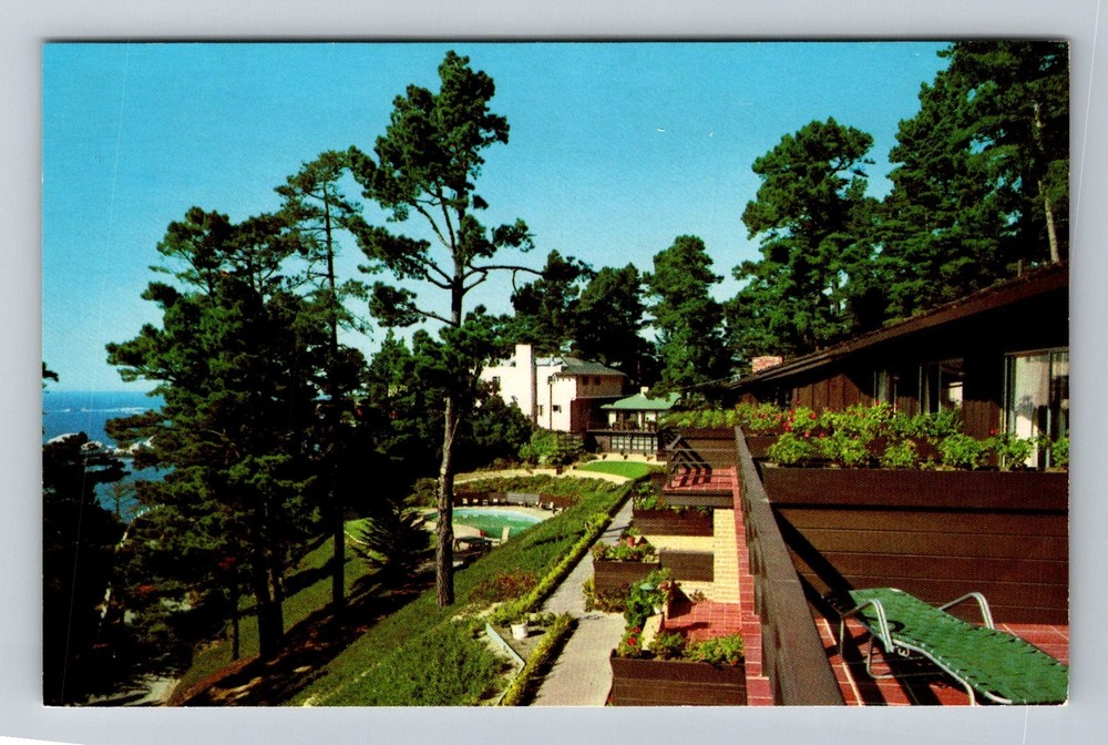 Carmel, CA-California, Highlands Inn Heated Pool Pines Coast Vintage Postcard