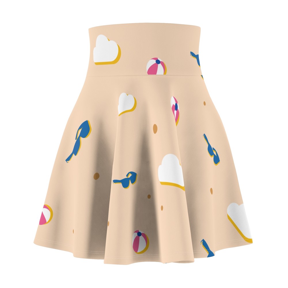 Floral Women's Skirt, Spring Outfit, Flowy Skater Skirt, Cute Flared Skirt