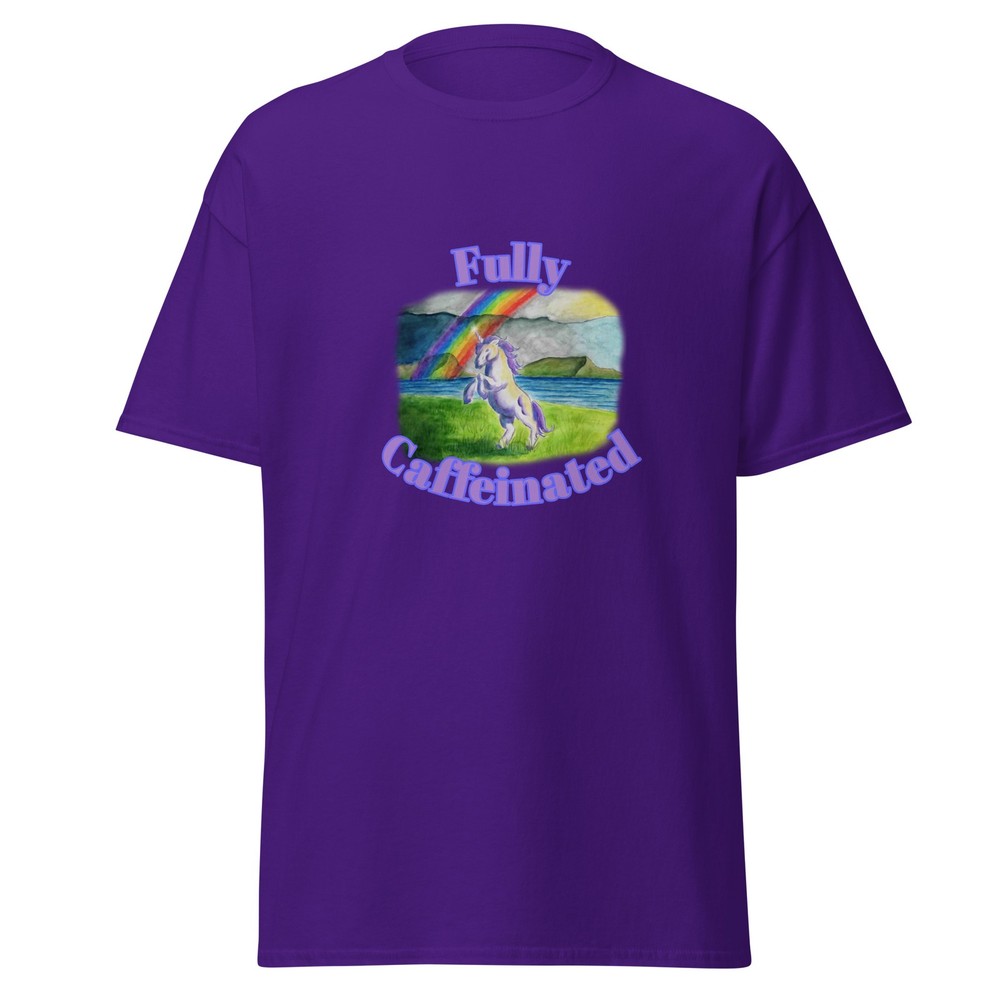 Fully caffeinated unicorn classic tee