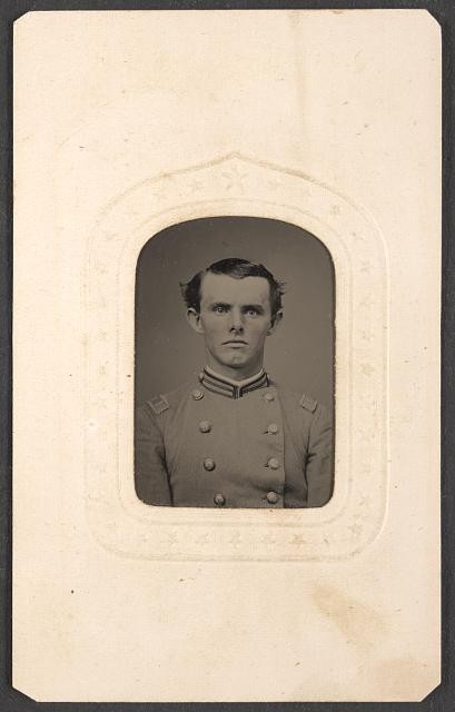 [Unidentified Confederate soldier in uniform with Kentucky state seal buttons]