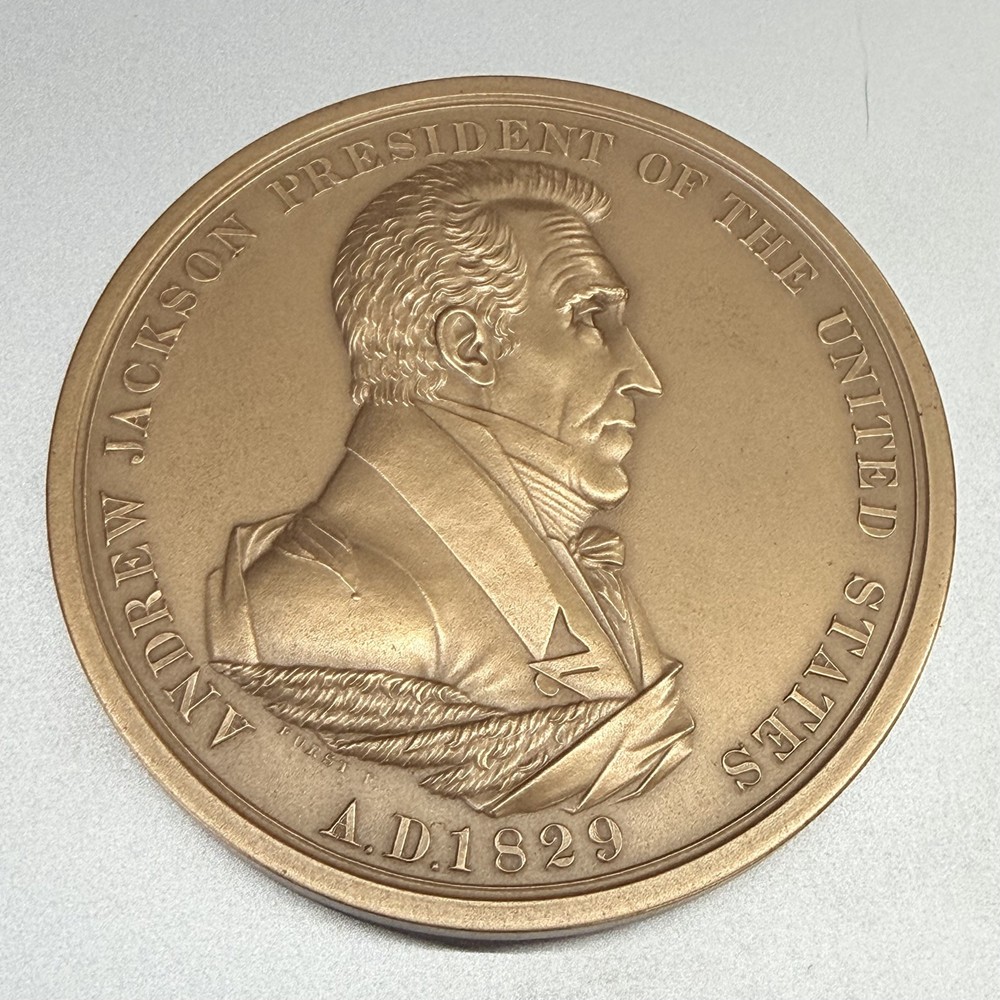 President Andrew Jackson U.S. Mint Presidential 7.75oz Bz Medal 3” Box 726557