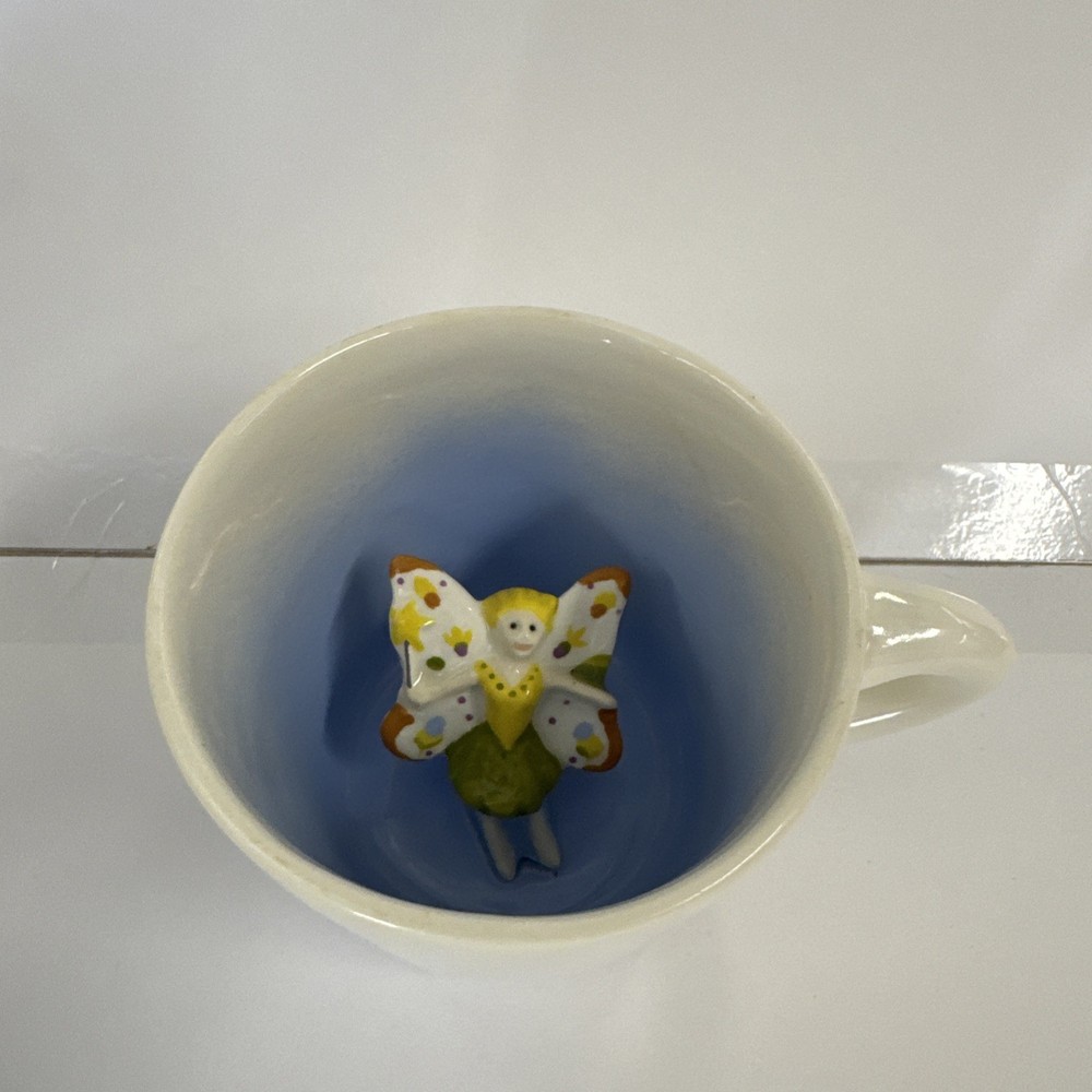 Spademan 12 Oz White Pottery Ceramic Cup Mug Surprise Fairy Godmother Inside!