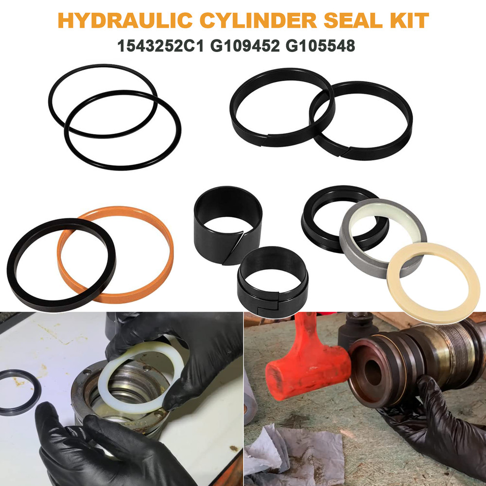 For Case Hydraulic Cylinder Seal Kits 1543252C1 G109452 G102404 1.5” Rod 3” Bore