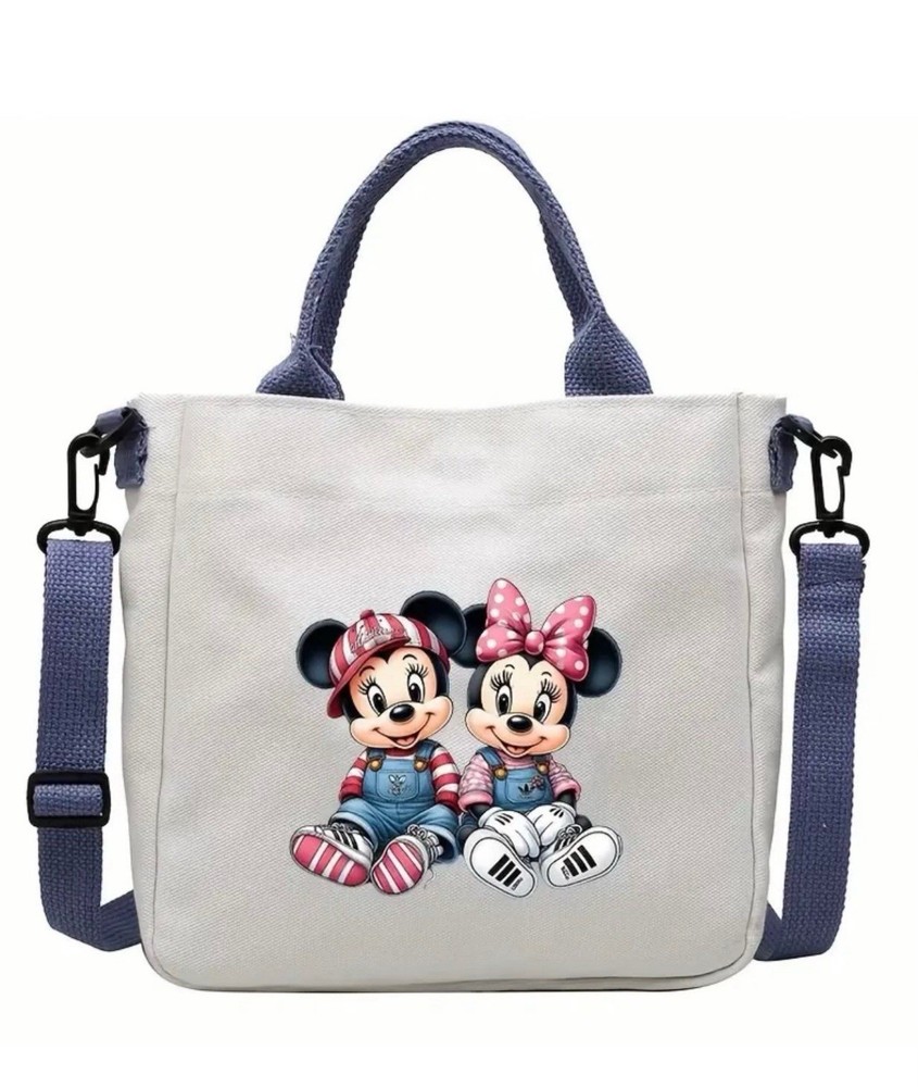 Mickey & Minnie Mouse Canvas Tote Bag