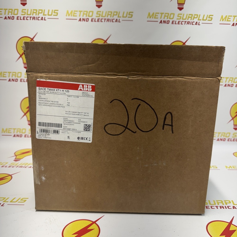 XT1HU3020AYD000XXX ABB ReliaGear neXT Circuit Breaker 20A 3 Pole NEW INVENTORY