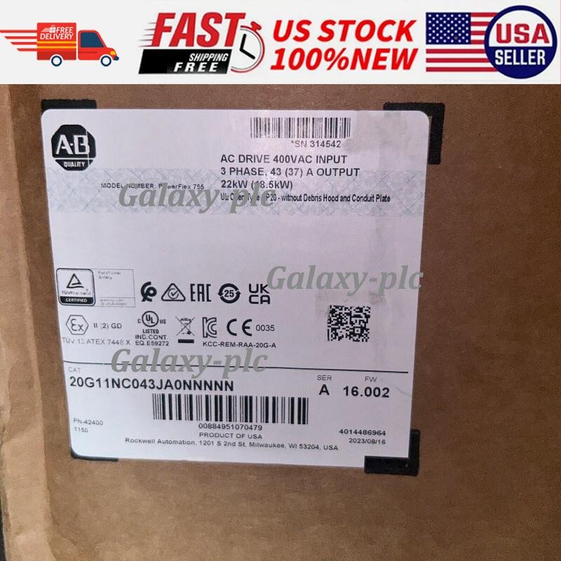 NEW AB 20G11NC043JA0NNNNN PowerFlex Air Cooled 755 AC Drive