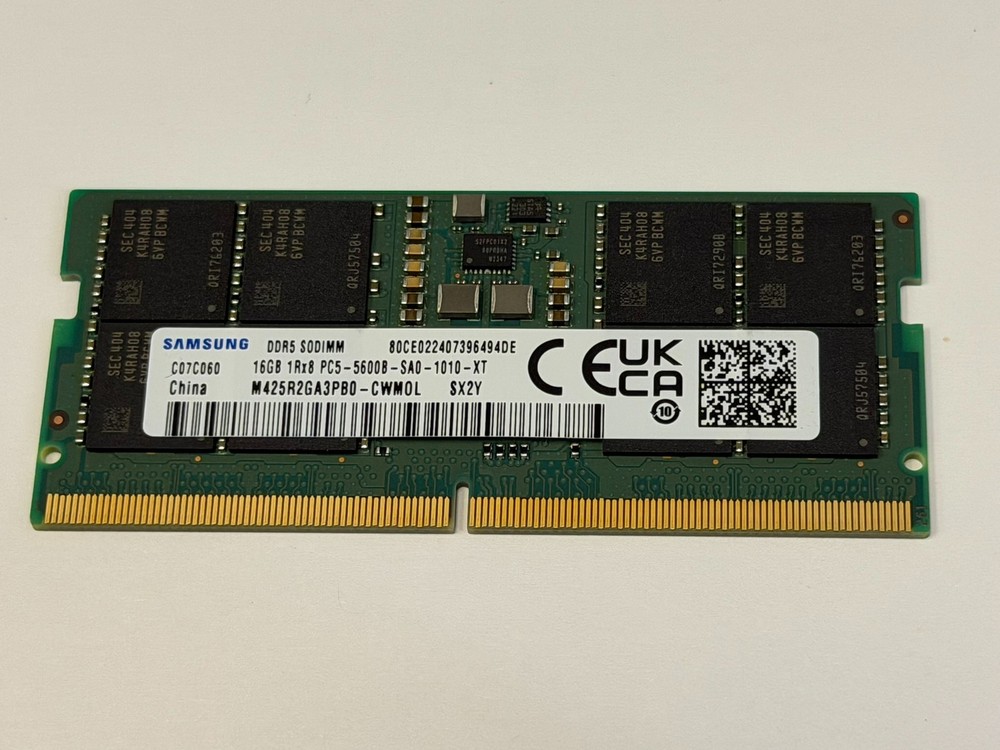 Samsung 16GB (1 Stick) PC5-44800 DDR5 5600B SODIMM Memory M425R2GA3PB0-CWM0L