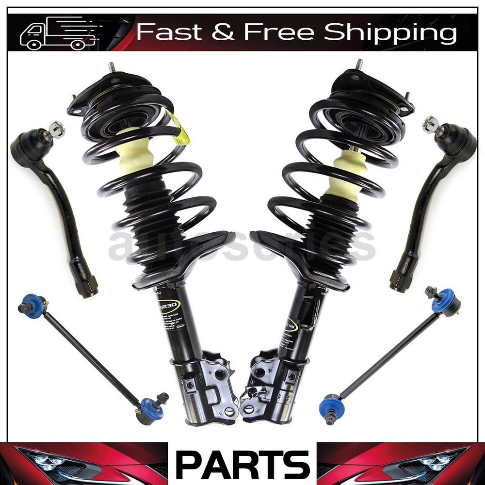 Hyundai Accent 1.6L 6pc Tie Rod Ends Sway Bar Link Strut Assembly Kit