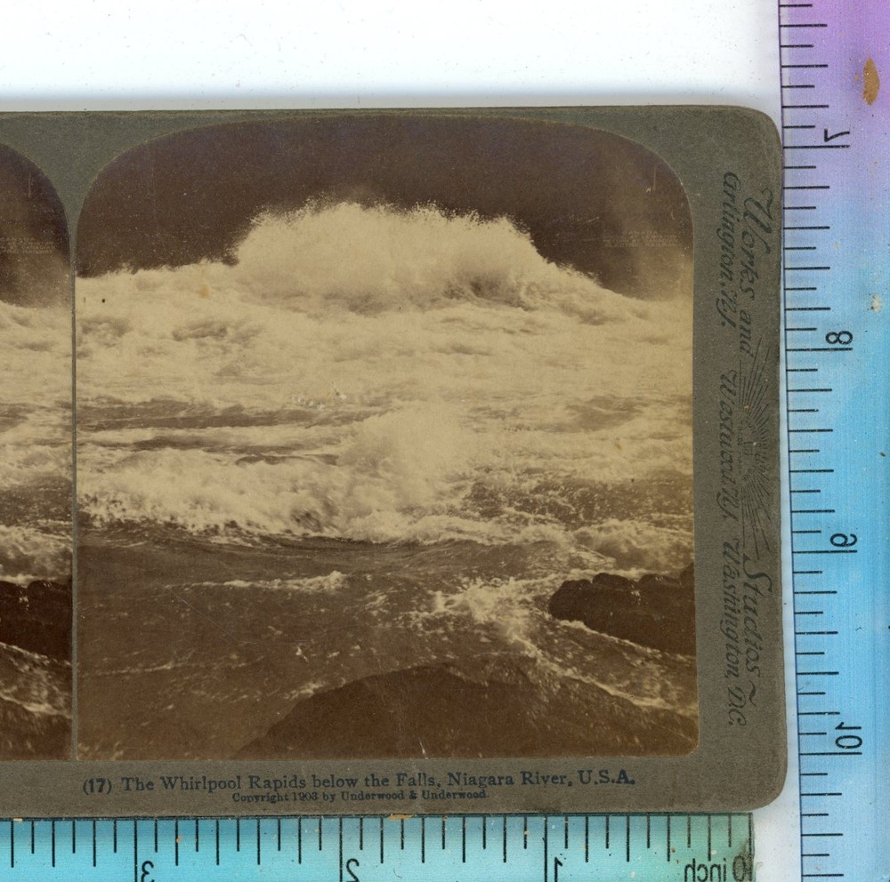 Whirlpool Rapids Below Falls Niagara Underwood Stereoview