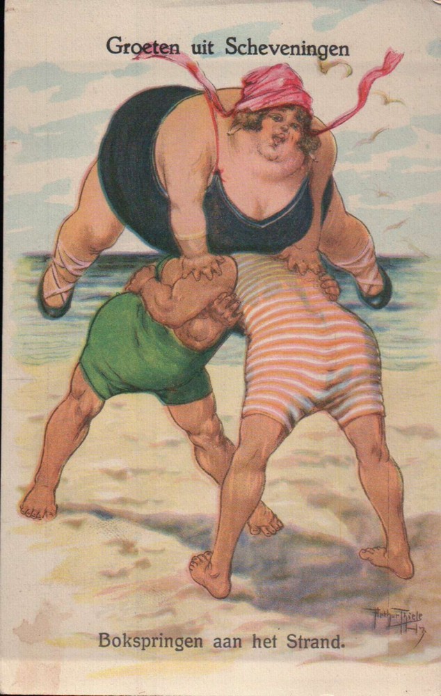 PLEASE READ !!! Groeten uit Scheveningen Netherlands --- Old Vintage Postcard
