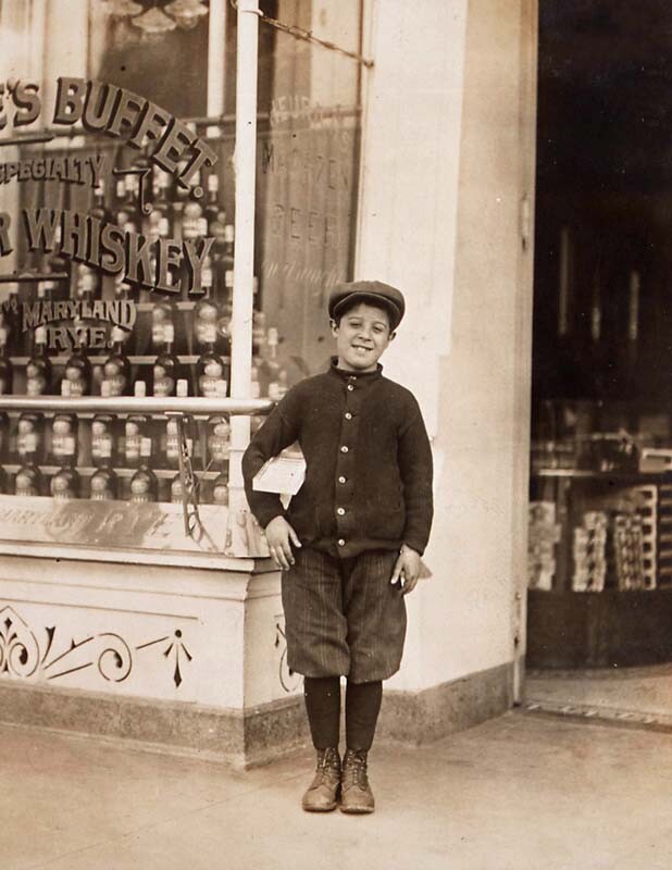 1912 10 Year Old Newsboy Joseph Bernstein, DC Old Photo 8.5