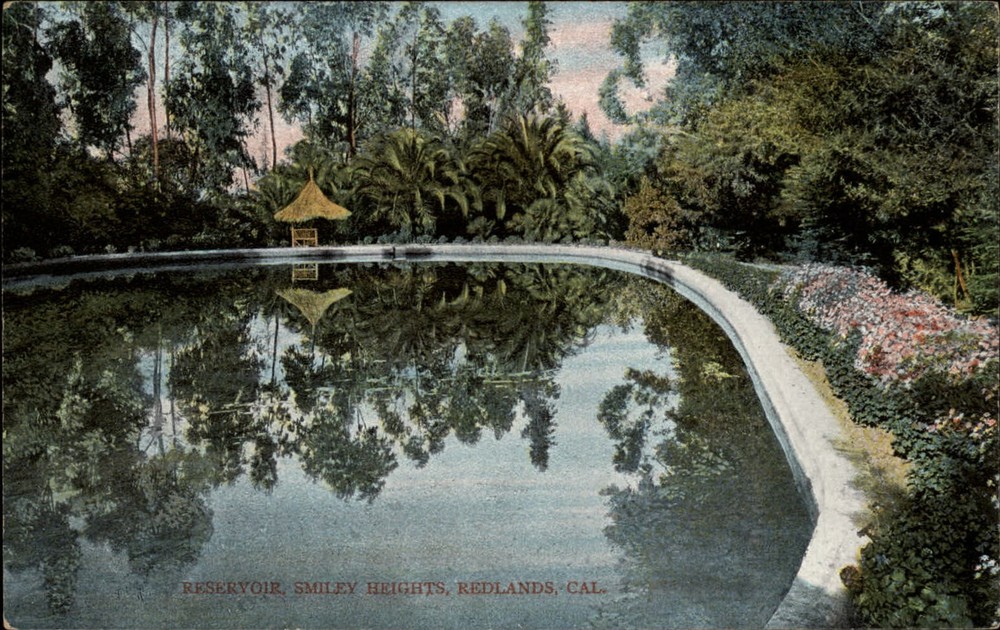 Reservoir ~ Smiley Heights ~ Redlands California ~ c1910 vintage postcard