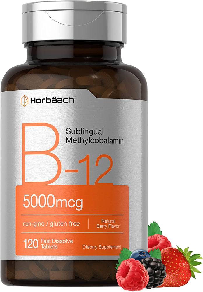 B12 Sublingual Methylcobalamin | 5000Mcg | 120 Fast Dissolve Tablets | Vegetaria