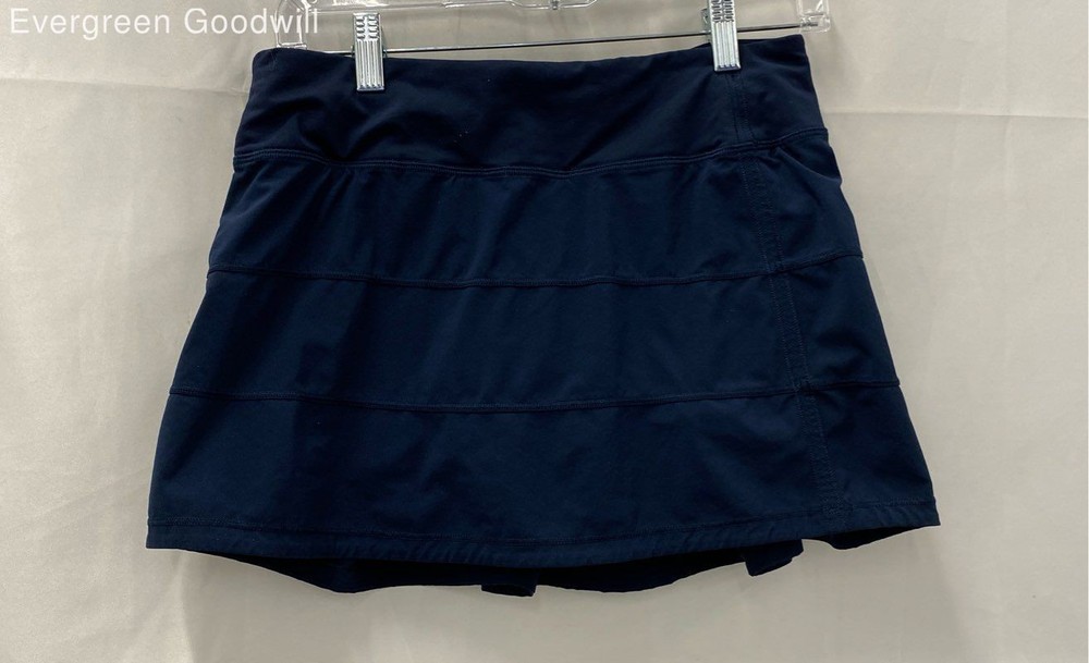Lululemon Women's Navy Pace Rival Elastic Waist Pocket Mini Skort Size 6