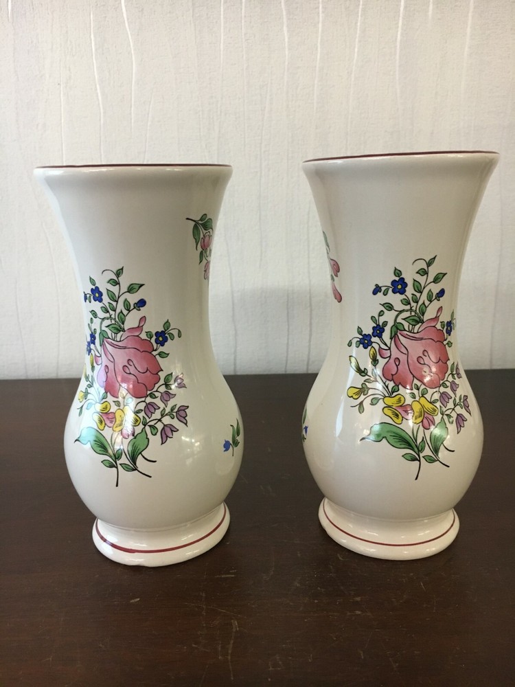 1 Pair Of Lunéville Earthenware Vases (Price For The Lot)