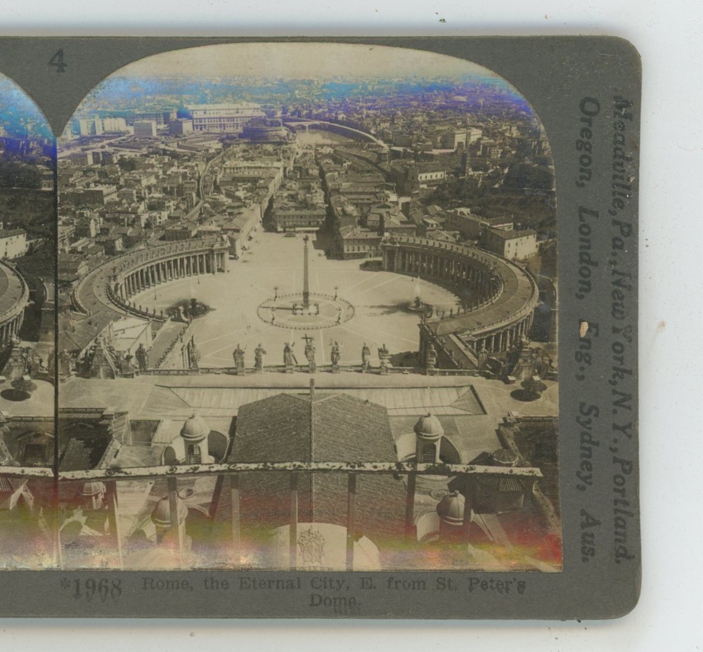 Eternal City of Rome from St Peter's Italy Keystone Stereoview