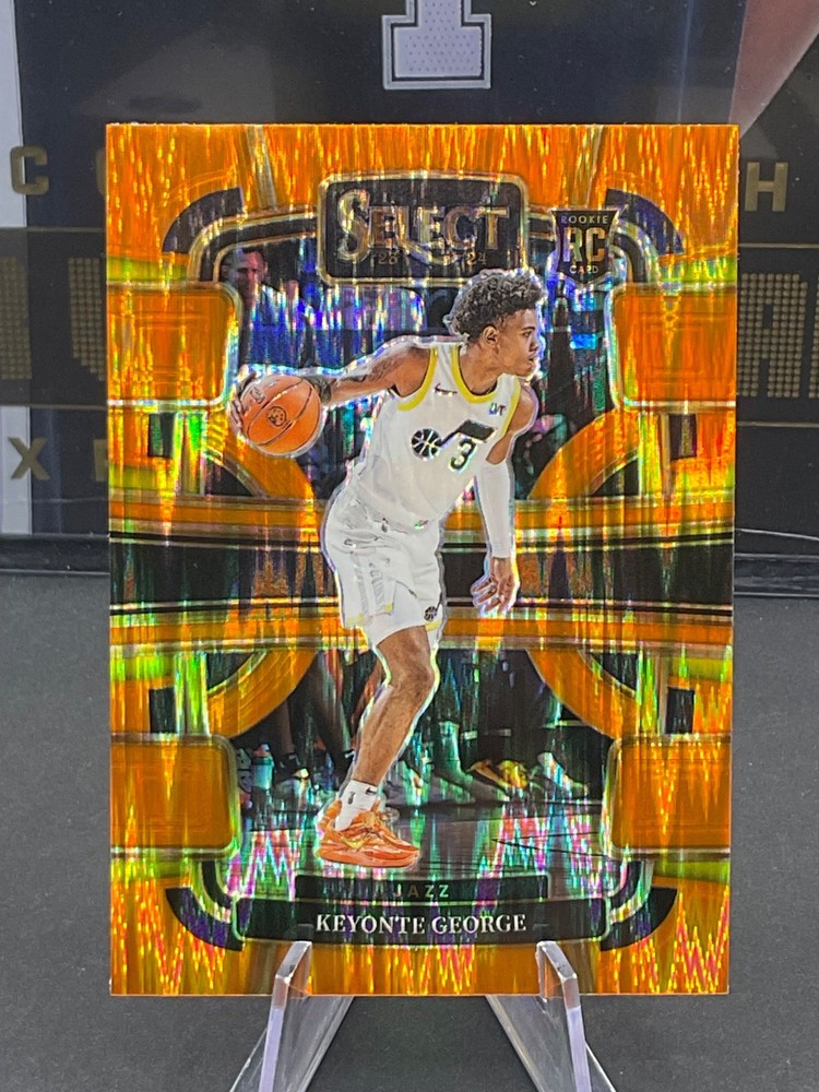 2023-24 Panini Select #75 Keyonte George Orange Flash Prizm Rookie Jazz