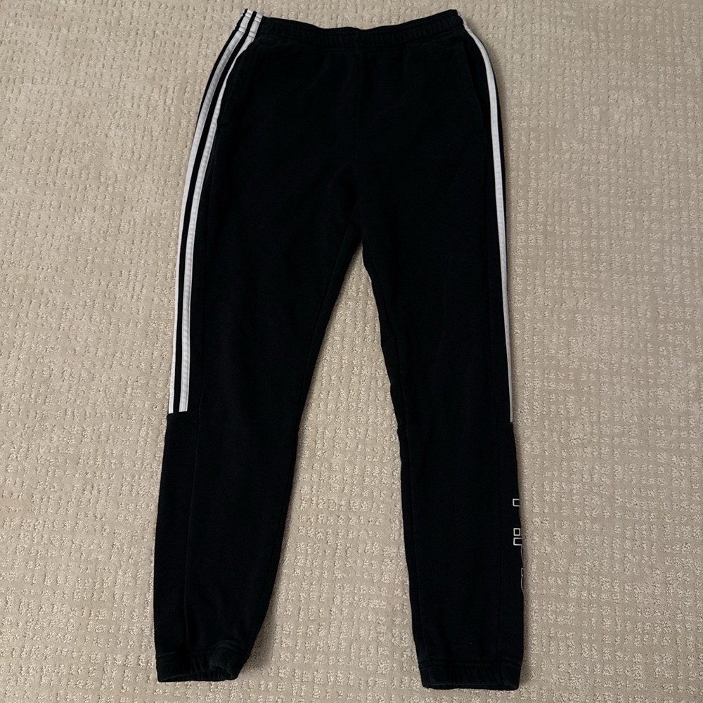 Adidas Women’s Track Pants Medium Black 3-Stripes Joggers Sweatpants Logo
