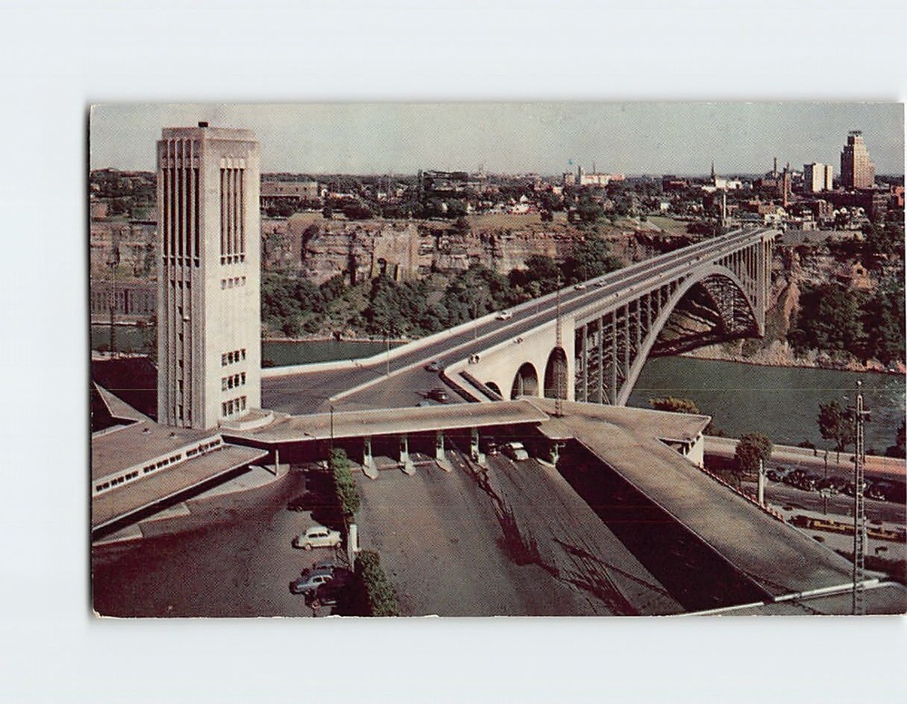 Postcard Singing Tower And Rainbow Bridge Niagara Falls Canada