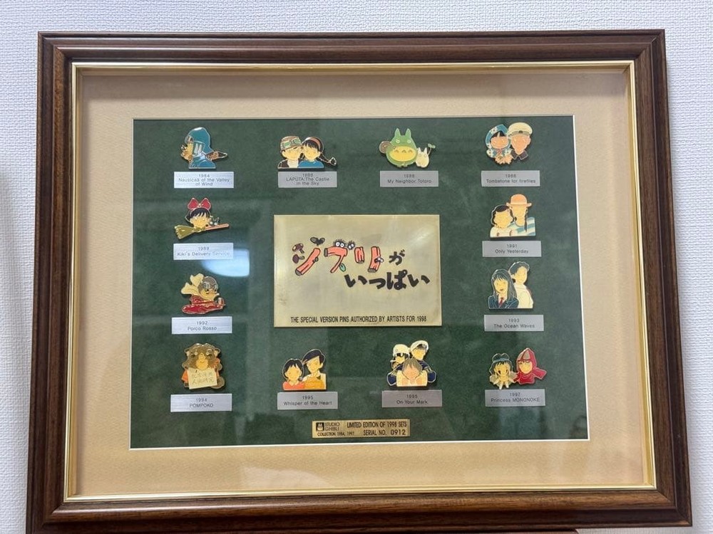 Studio Ghibli Pin Badge Set Framed Limited Edition Anime Collectible NEW