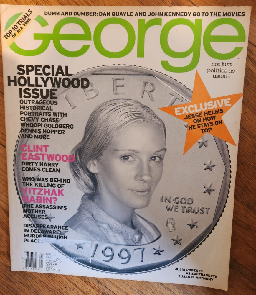 GEORGE Magazine JFK Jr. March 1997 Julia Roberts CLINT EASTWOOD