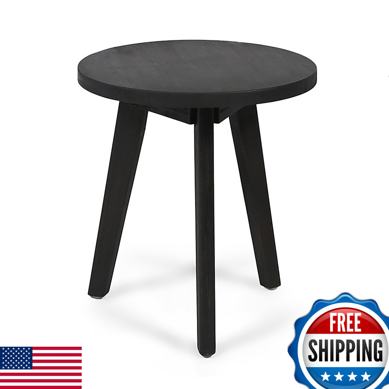 Christopher Knight Home Gino Outdoor Acacia Wood Side Table Dark Gray Finish