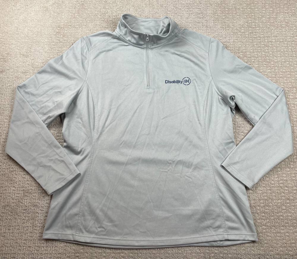 The North Face Sweater Womens 2XL Gray 1/4 Zip Fleece Pullover Hiking Outdoors