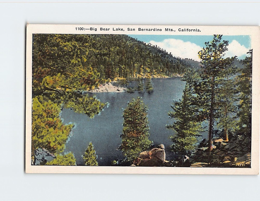 Postcard Big Bear Lake San Bernardino Mountains California USA