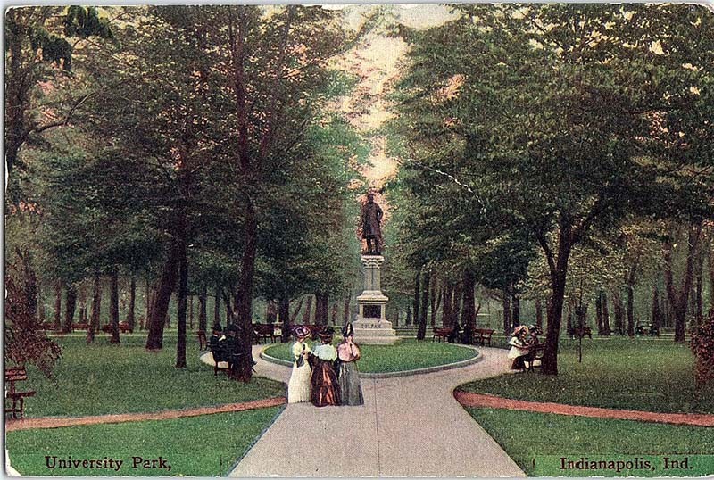 Postcard MONUMENT SCENE Indianapolis Indiana IN m/09 AJ2123