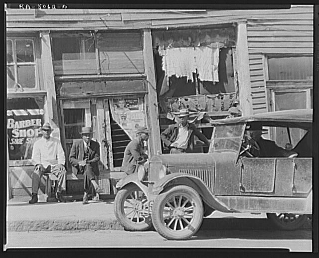 Vicksburg Mississippi 1936 Negroes Shop Front Barber Shop Street Scene