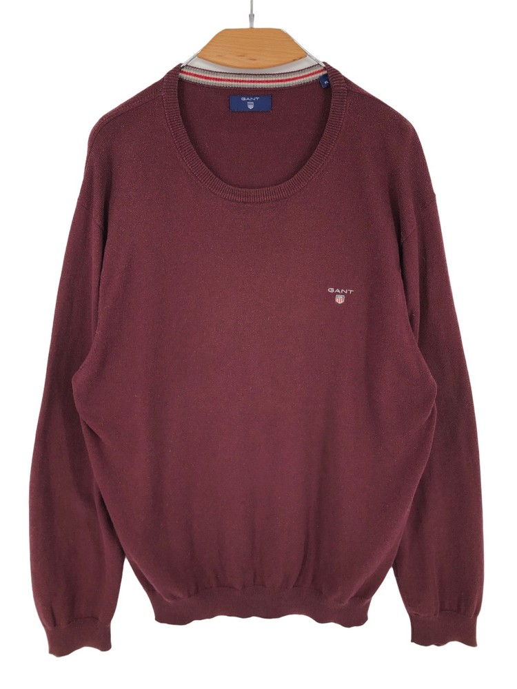 GANT Men Round Neck Cotton Wool Jumper Pullover Sweater Size XL