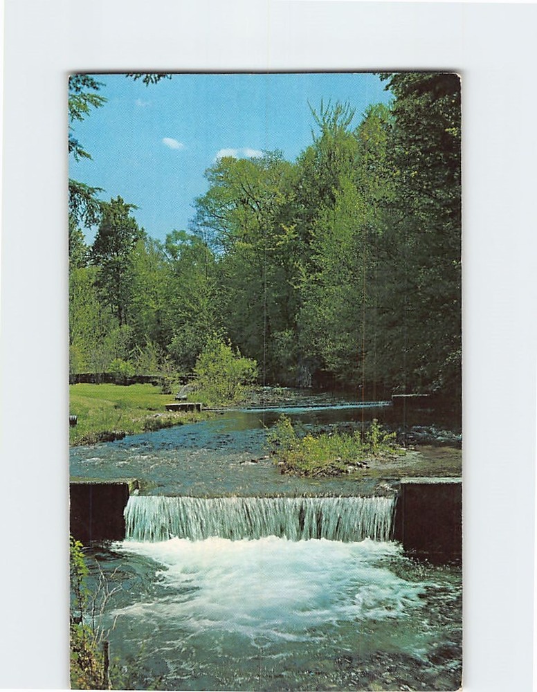 Postcard Miniature Falls and Tiny Rapids Springs's Beauty in Vermont USA