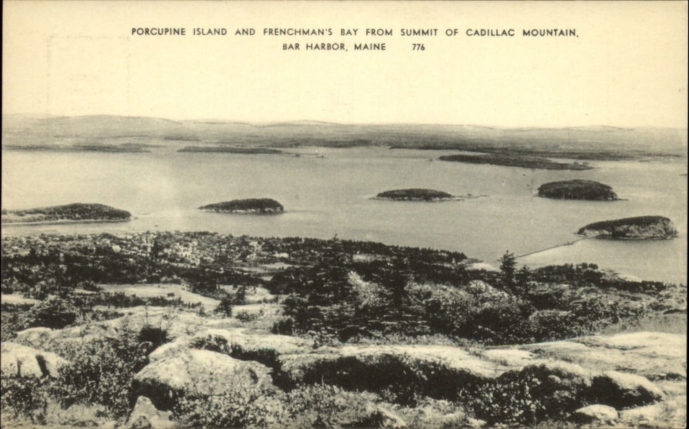 Porcupine Island & Frenchman's Bay from Cadillac Mtn Bar Harbor Maine ~ Photolux